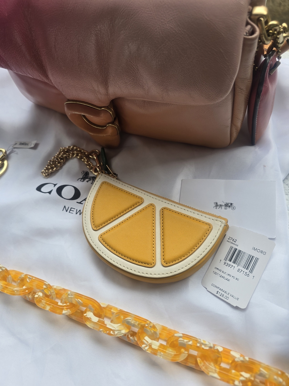 Coach Orange Slice Coin Purse - Picture 6 of 7